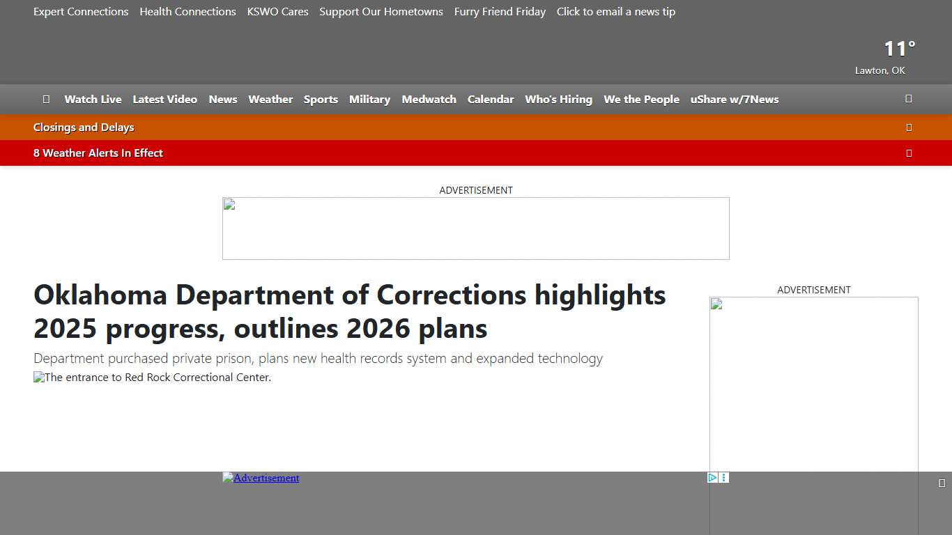 Oklahoma Department of Corrections highlights 2025 progress, outlines 2026 plans